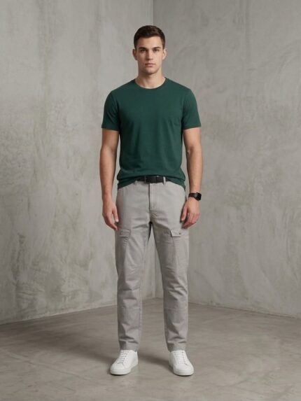 Men Smart Fit Cargo Pants - Grey