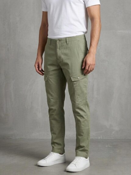 Men Smart Fit Cargo Pants - Olive Green
